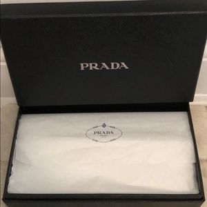 Authentic Black Prada oversized travel wallet